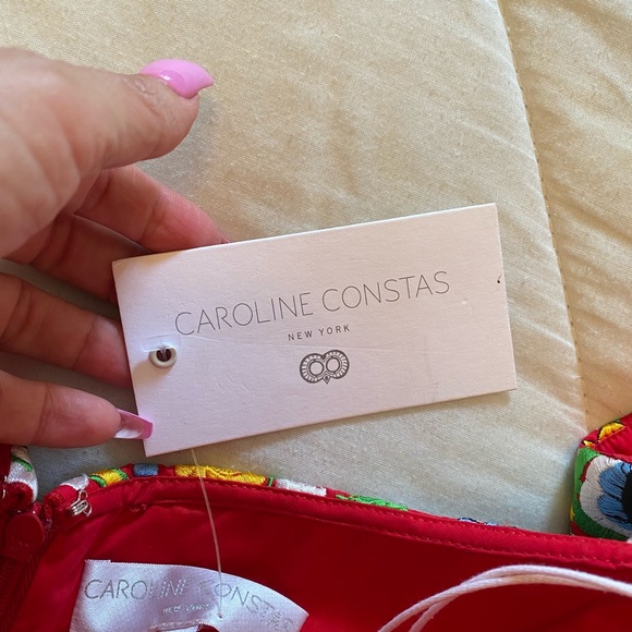 Caroline Constas Irene peplum top M NWT - Picture 6 of 12